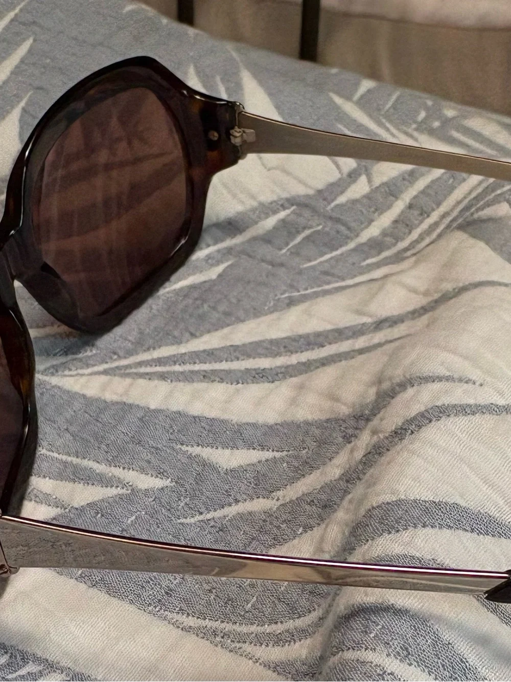 Tory Burch Dark Brown Tortoiseshell Oversized Sunglasses